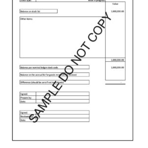 0050 Stock reconciliation form