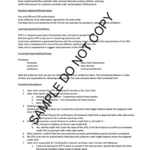 10020 Customer purchase order process