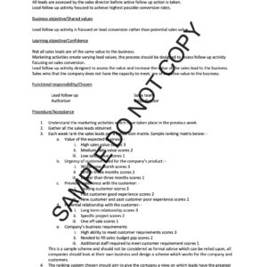 10200 Lead follow up authorisation process