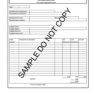 10270 Request for quotation process form