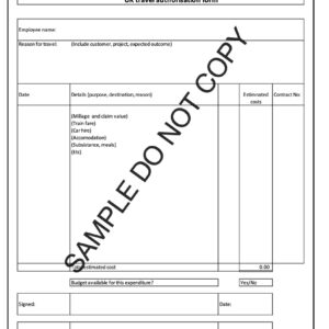 10640 UK travel authorisation form