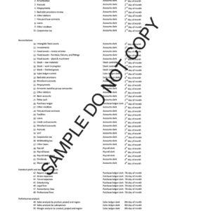 11400 Month end control file timetable