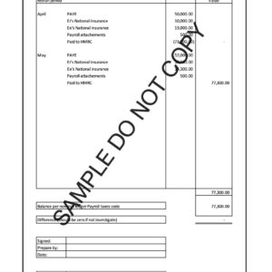 0230 Payroll taxes reconciliation form